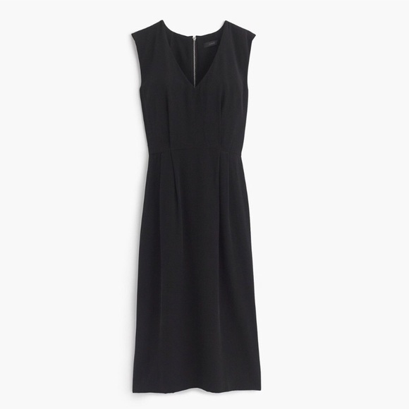 JCrew e9824 silk midi sheath dress 00 bnwt - Picture 4 of 9
